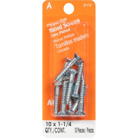 Wood Screw 10x1-1/4   10ct