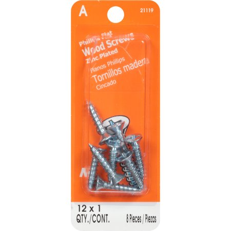 Wood Screw 12x1   8-10ct