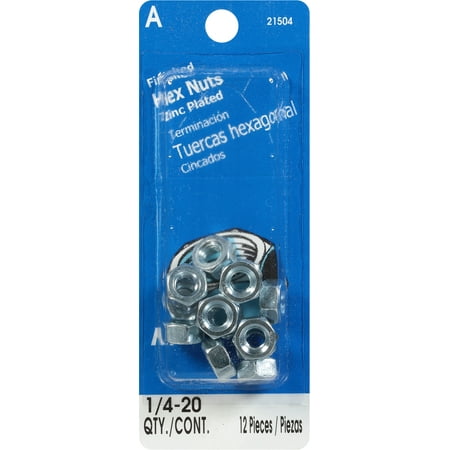 Hex Nuts 1/4-20  12ct