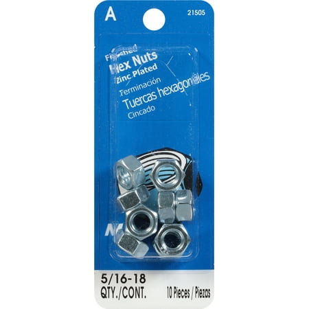 Hex Nuts 5/16-18 10pcs.