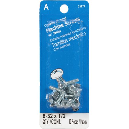 Machine Screw w/Nut 8-32x1/2