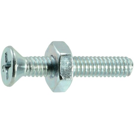 Machine Screw FH w/Nut 8-32x1