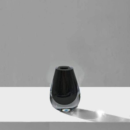 Vase 6" 2-Wall Black_Vivience