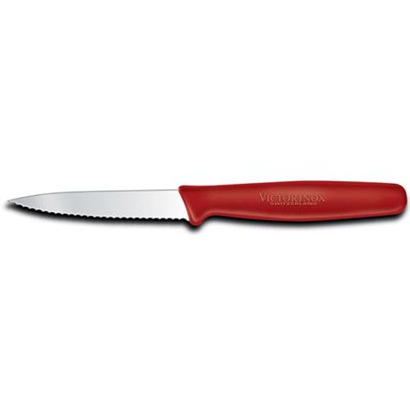 Victorinox 3¼" Wavy Pointy RED