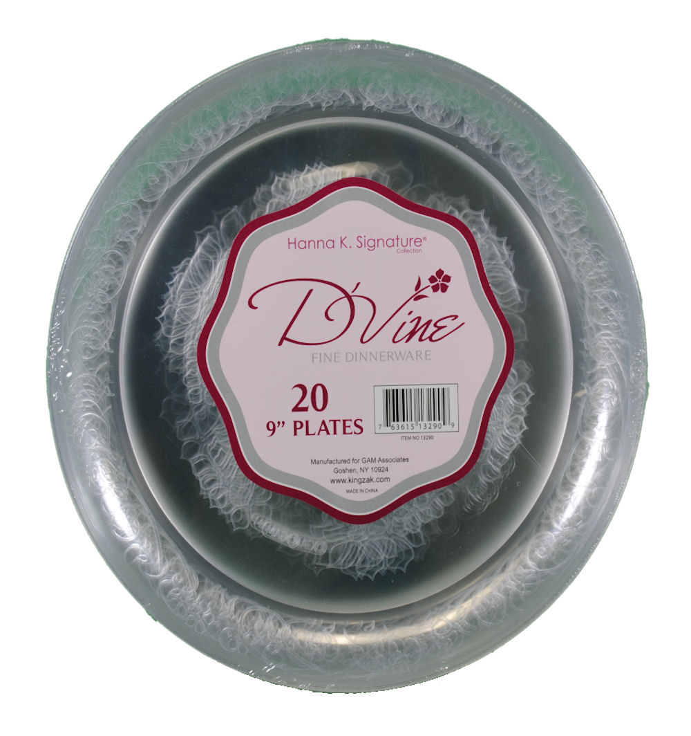 Scroll Plate 9" D'Vine 20pk.