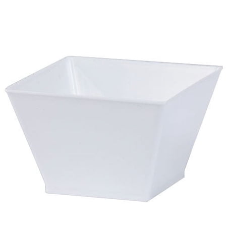 8oz. Square Bowl Pearl/Wh 20ct