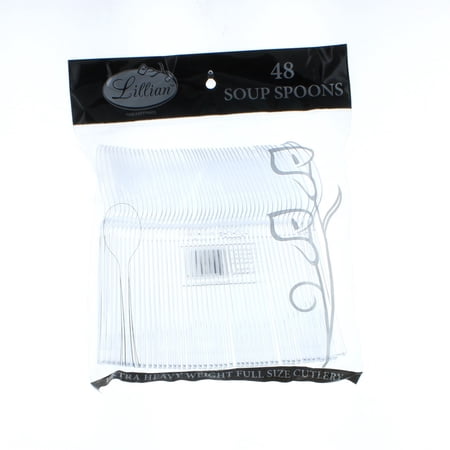 Lillian Soup Spoon Clear 48pk