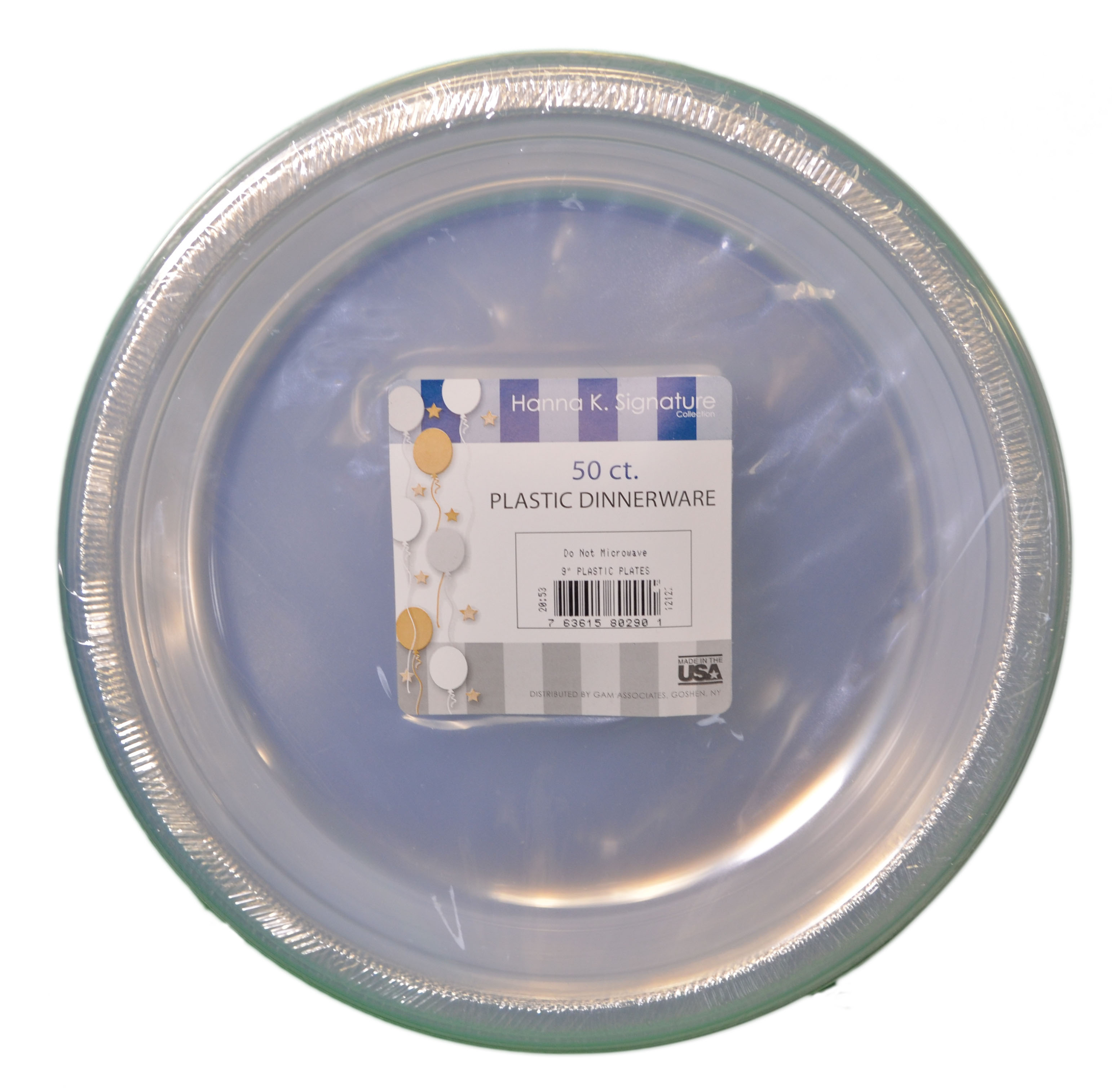 9" Plate Clear - 50pk.
