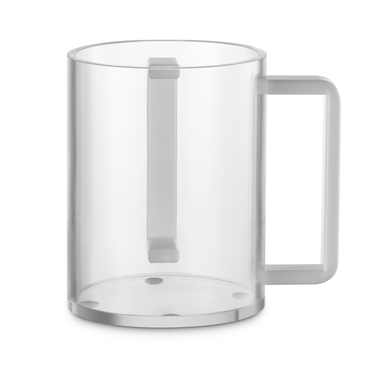 Washcup Acrylic 55019 CLR/WHT