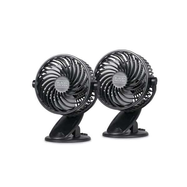 Clip-on Fan 4" Rchbl B&D 2PK