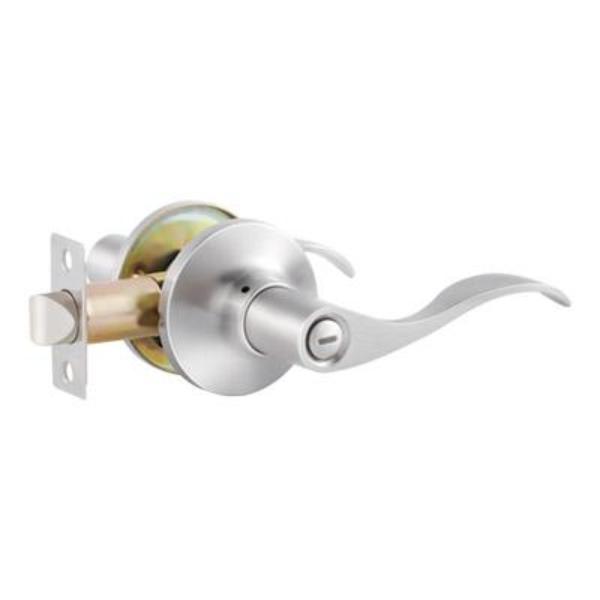 Bed & Bath Lever Satin Nickel
