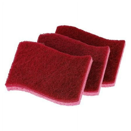 Sponge Non-Scratch 3pk Red SP