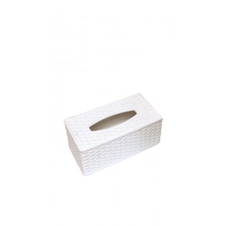 Palm Luxe Tissue Box White