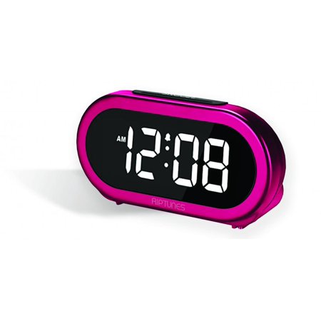 Alarm Clock Batt Dig PINK_RIPT