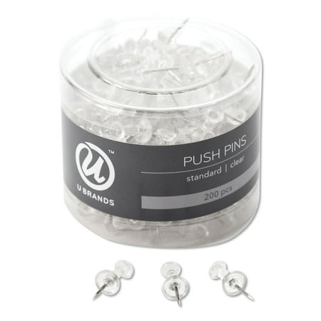 Push Pins Clear 200ct.