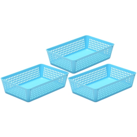 Basket 9x6 3pk. Blue