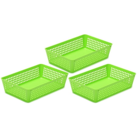 Basket 9x6 3pk. Green