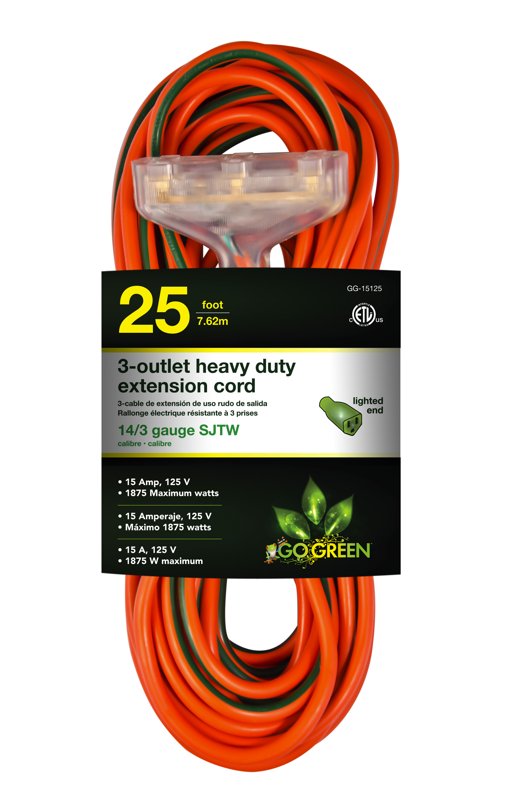Extension Cord 25' 14g+3T Ligh