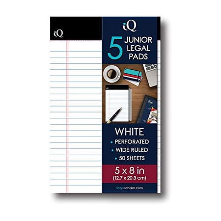 Legal Pad 5x8 White 5pk.