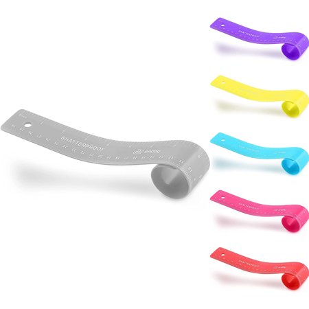 Enday 12" Ruler Twistable Grey