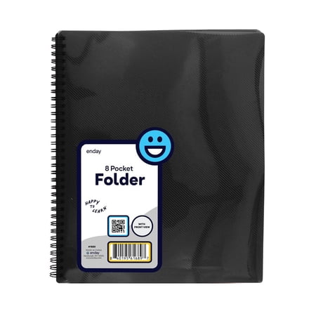 8 Pocket Folder-View BLK ENDAY