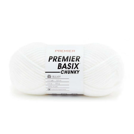 Yarn Acrylic White 3.5oz/190yd