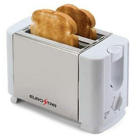 Toaster 2-Slice White Eurostar