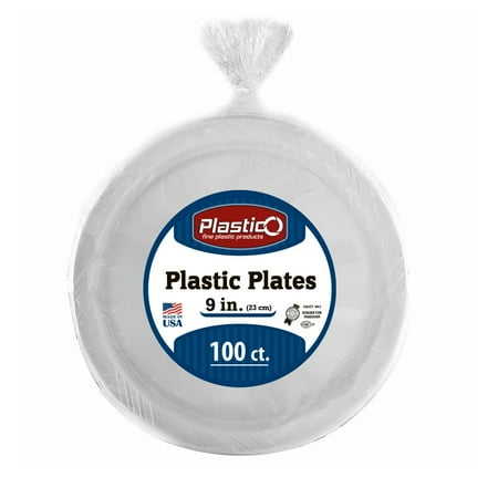 Plastic Plate 9" 100c PlasticO