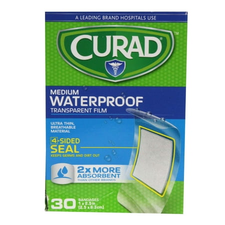 Bandages Clear 30ct Curad WP