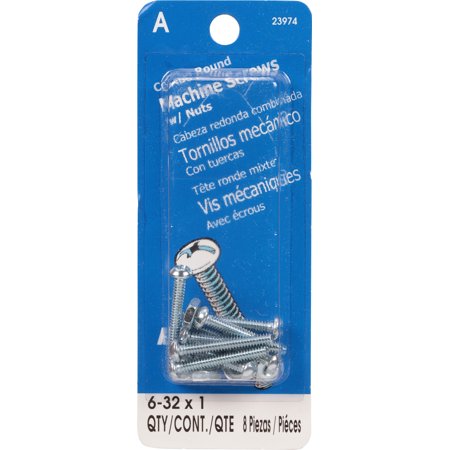 Machine Screw w/Nut 6-32x1