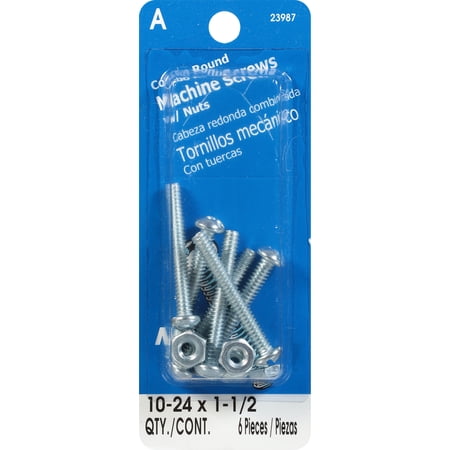 Machine Screw w/Nut 10-24x1.5