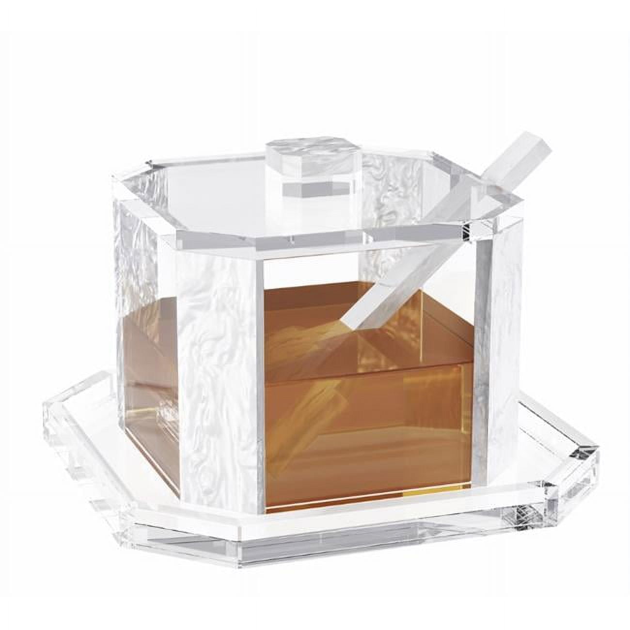 Honey Dish Acrylic w/Tray & Sp