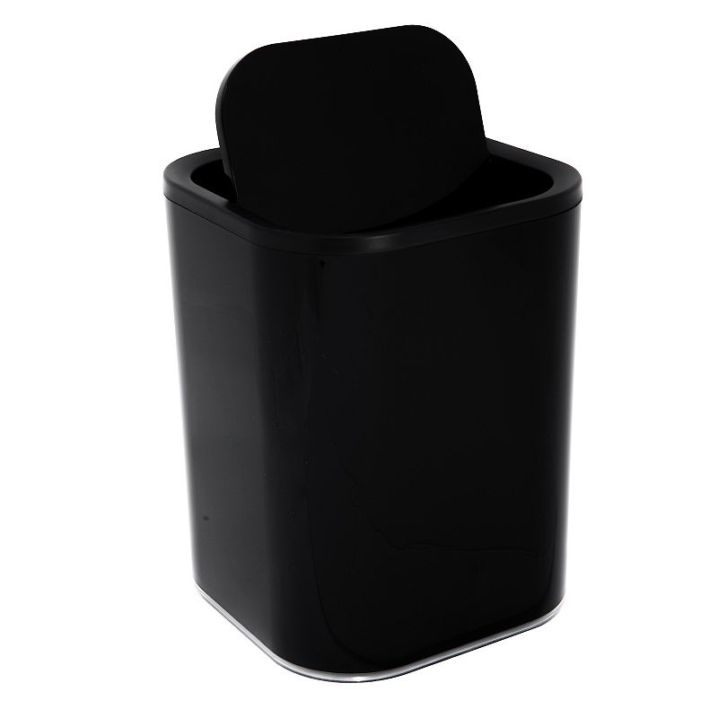 Waste Acrylic Bin Black 8L Rnd