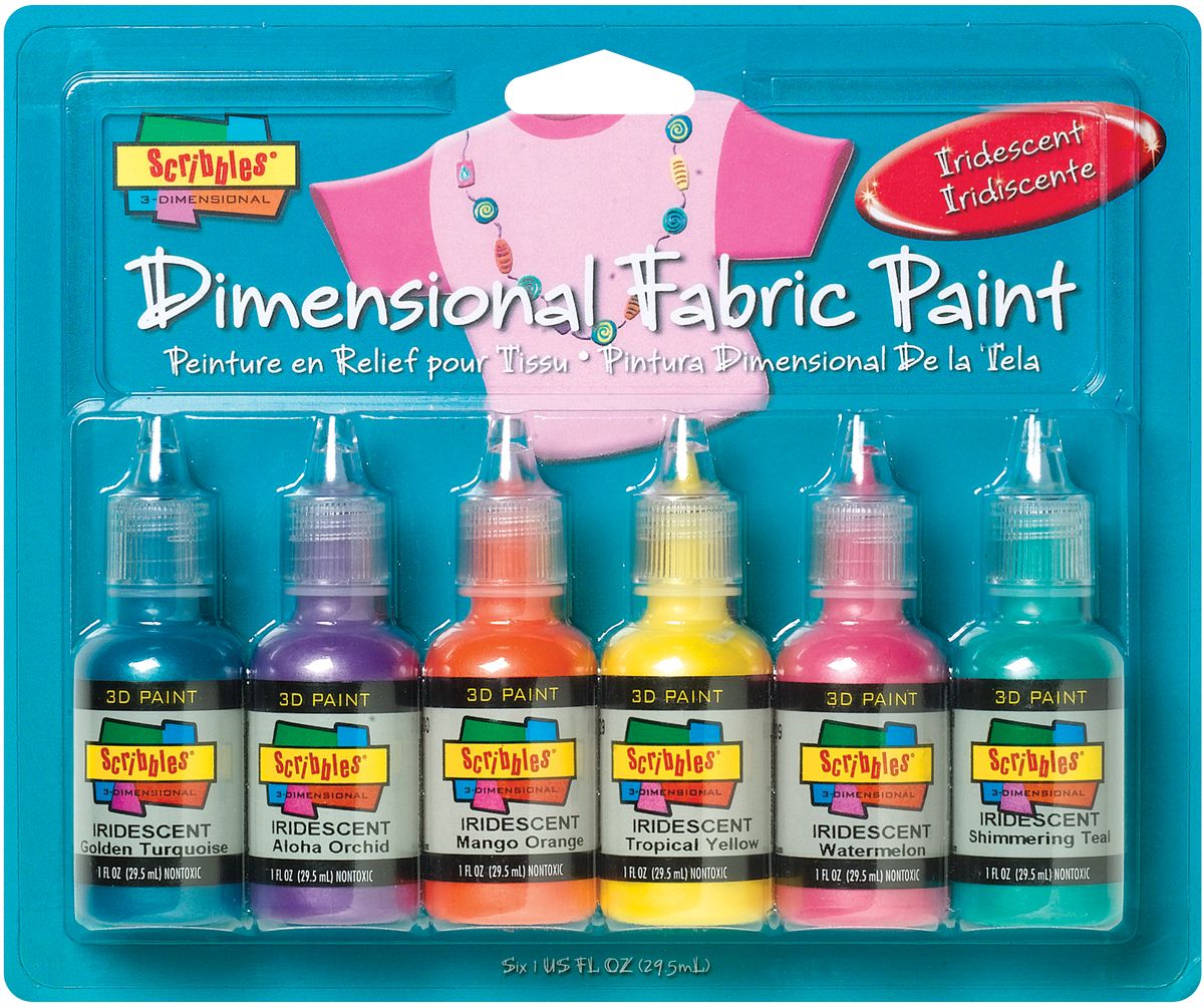 Fabric Paint Iridescent 6x1oz.