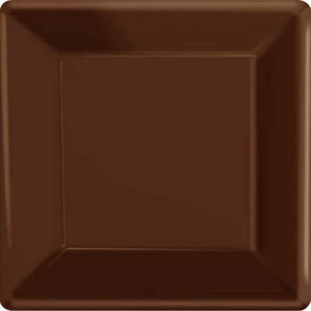 7" Square Plate Choco Brown