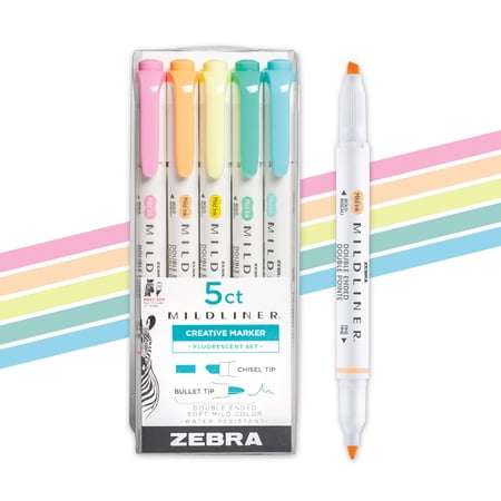 Mildliner 2-end Flrsc 5p Zebra