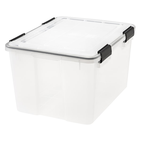 Storage Box 46qt Clear Iris
