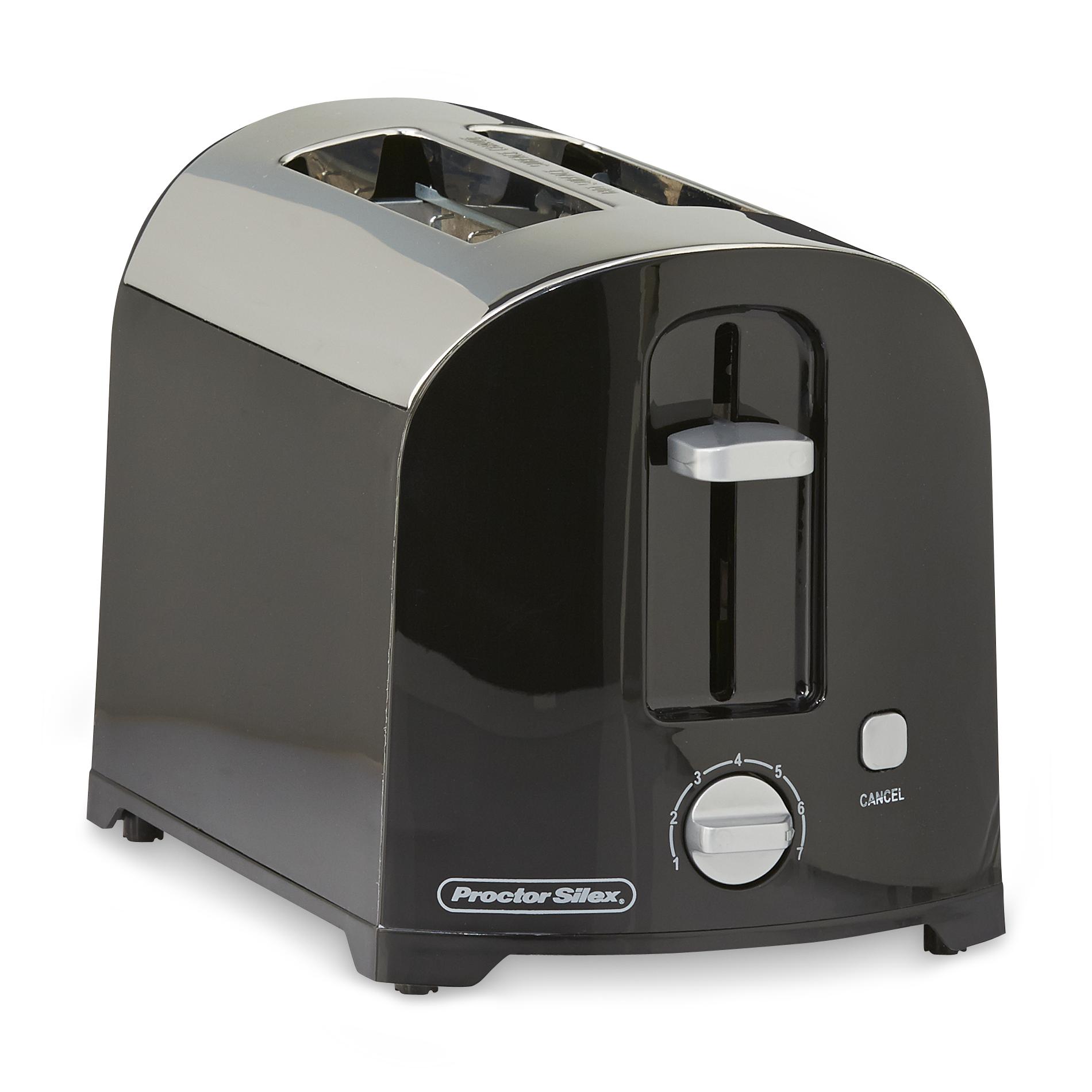 Toaster 2-Slice Black/Chrom PS