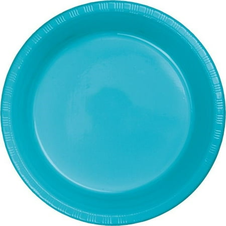 10.25" Plastic Plate Berm Blue