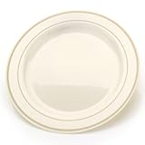 China-Like 10" Plate Ivry/Gold