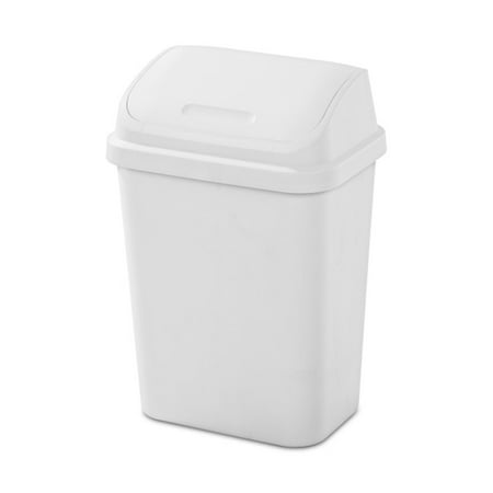 Trash Can SwingTop 7.8 Gal WHT