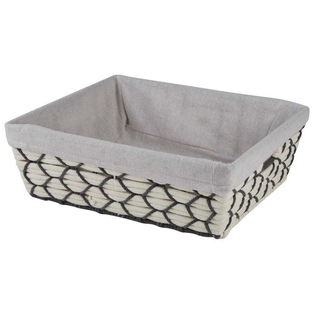 Rope Tote Med 15x13x5 White