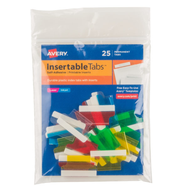 Avery Index Tabs 1" Ass't 25pk