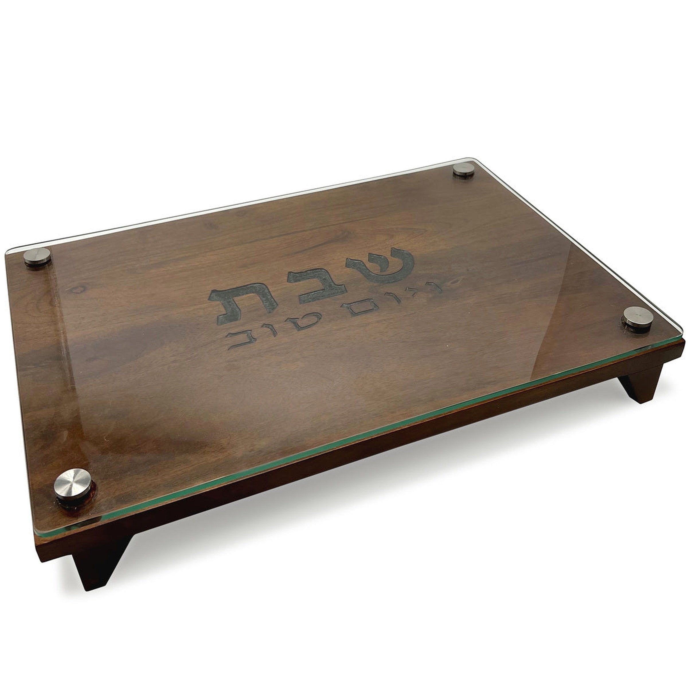 Challah Board-Raised-Wood/Glas