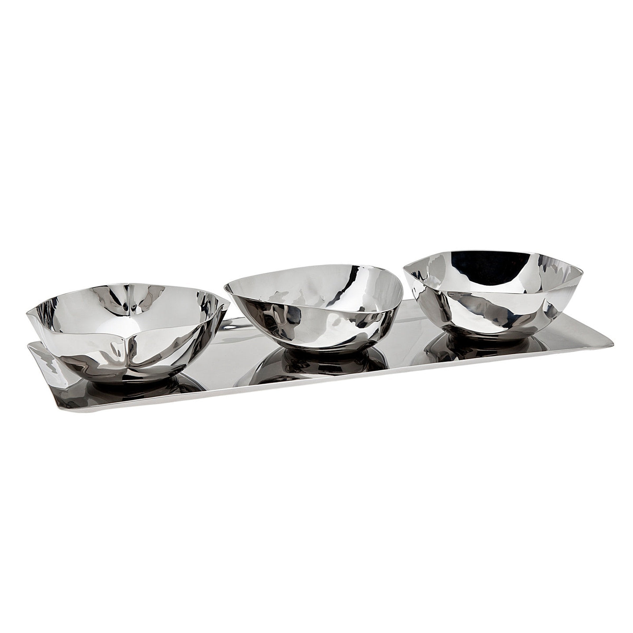 Auburn 3 Part Snack Dish W/tra