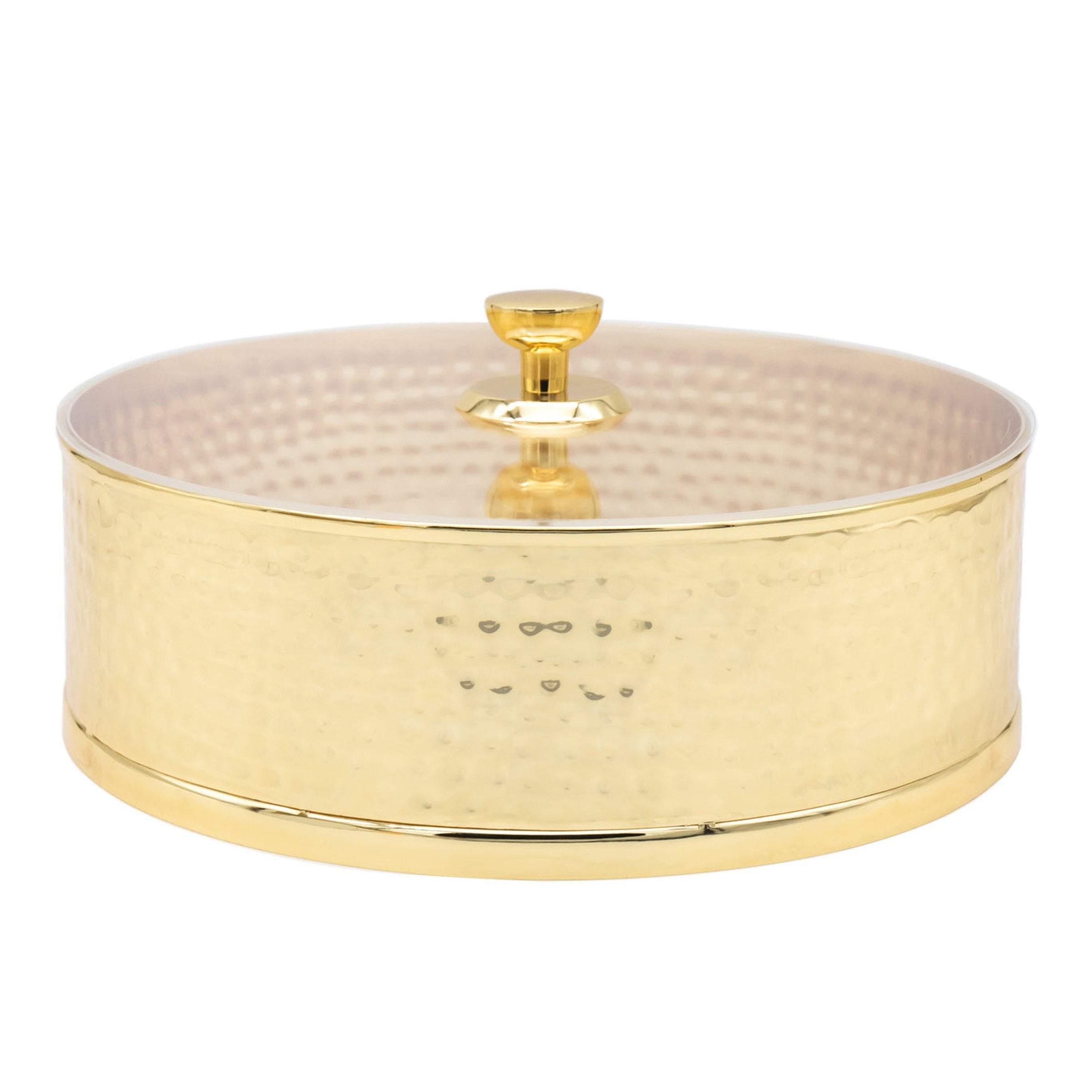 Matzoh Box Hammered Gold