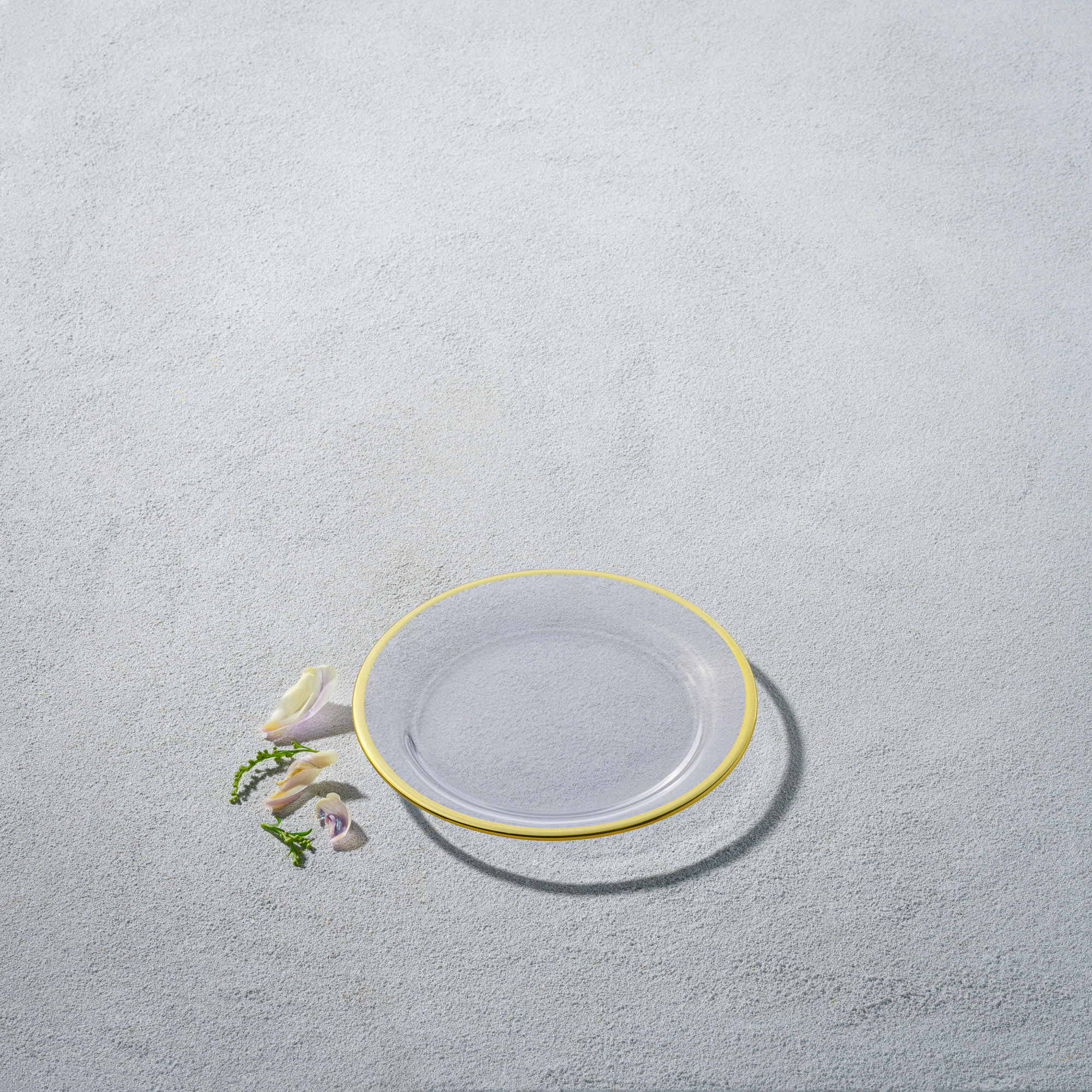 Laurel-6.5" Glass Plate_Gold R