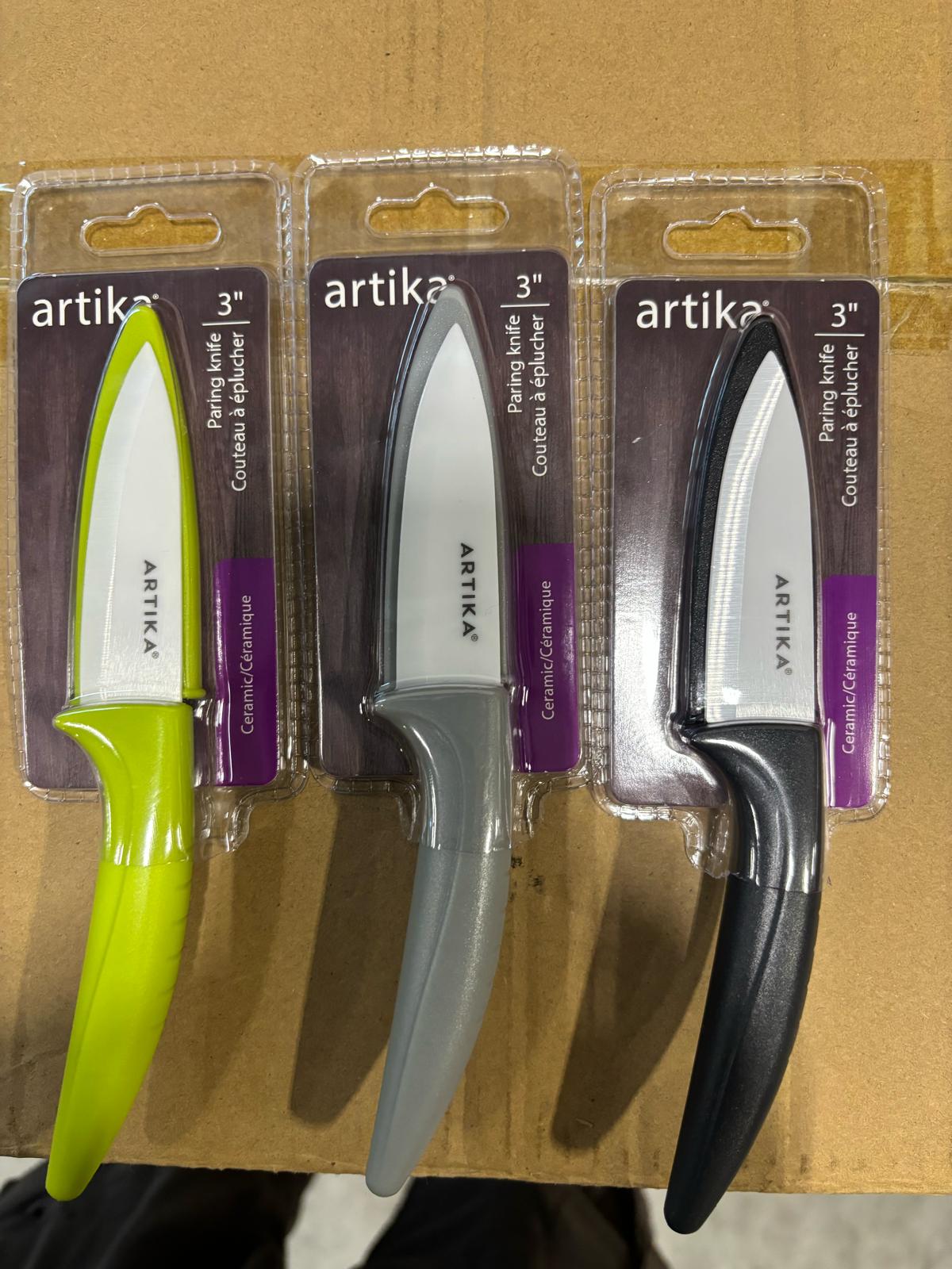 Ceramic Knife 3" w/Sheath Asst