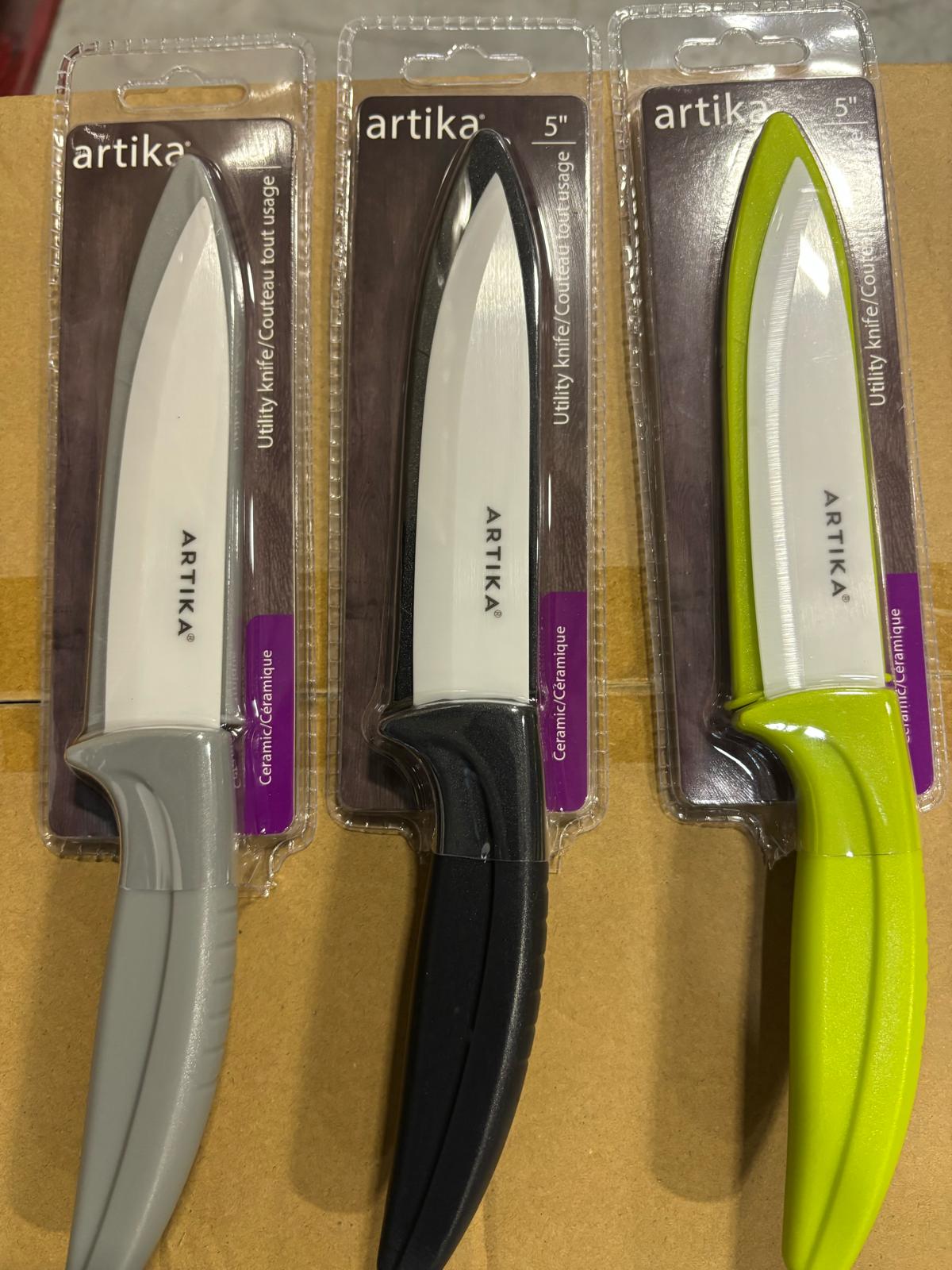 Ceramic Knife 5" w/Sheath Asst