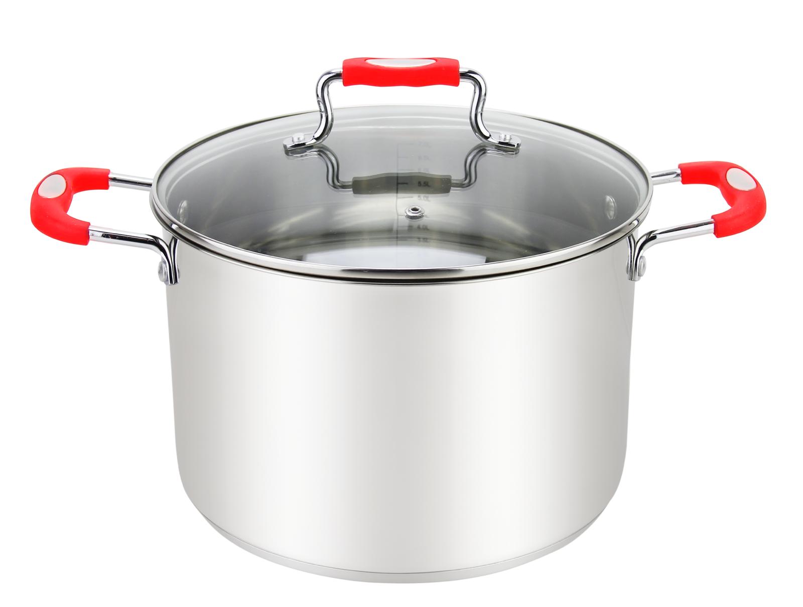 17qt SS Stockpot Urban-Red